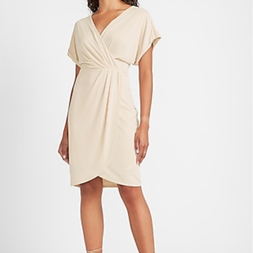 NWT! Express pleated wrap front dress